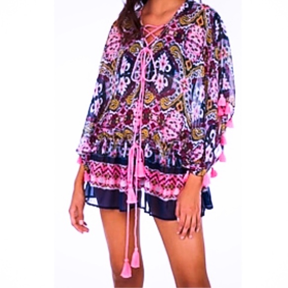 NWT Express multi color pinch cover up OS - Picture 1 of 10